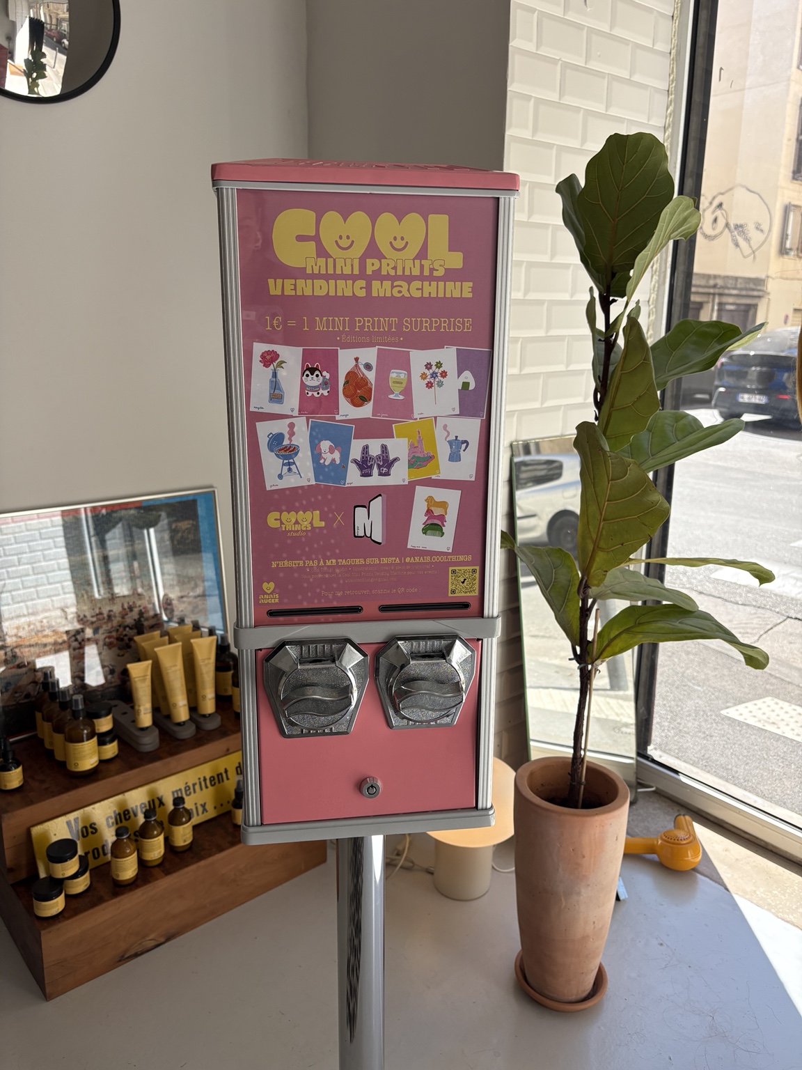 Machine installée dans une boutique