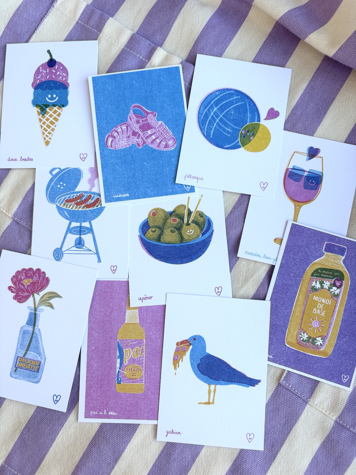 Collection de mini illustrations colorées